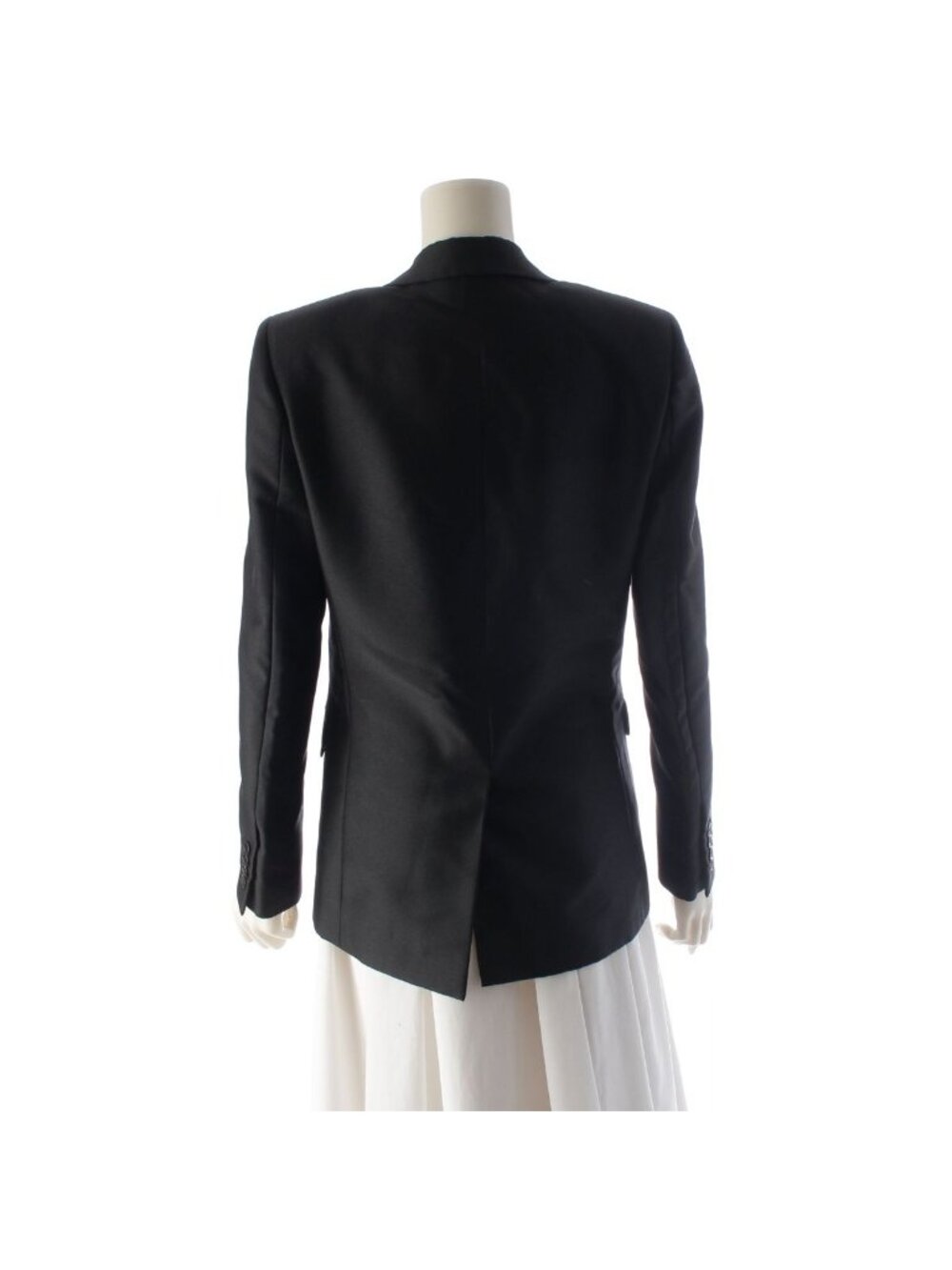 Saint Laurent Edie Era Pea Coat Terra Jacket Black 44 - Picture 4 of 10